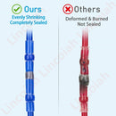 500/50Pcs Heat Shrink Butt Crimp Terminals Waterproof Solder Seal Electrical Connectors Wire Cable Splice Kit Automotive Marine