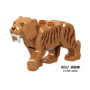 Animals Figures Dinosaurs Tiger Shark Wolf Monkey Giraffe Dinosaur Figure Model Building Blocks Toys for Children Kids Gifts