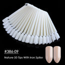 Clear Nature Black False Tips For Nail Art Display Oval Fan Style Nail Swatch Polish Stand Tips Practice Manicure Tools BEA23-2