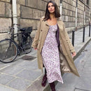 Foridol Strap Sleeveless Print Boho Summer Dress Long Women Green Floral Yellow Dresses Sundress Vintage French Style Dress