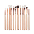 GUJHUI 12Pcs Professional Eyes Makeup Brushes Set Wood Handle Eyeshadow Eyebrow Eyeliner Blending Powder Smudge Brush