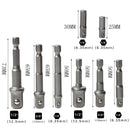 Drill Socket Adapter 1/4'' Hex Shank Extension for Impact Driver 1/2'' 3/8'' 1/2'' Square Head Drill Bit Adapter Set Hand Tools