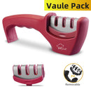 Knife Sharpener 4 in 1 Diamond Coated&Fine Rod Knife Shears and Scissors Sharpening stone System Stainless Steel Blades