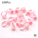 Wholesale 50/100Pcs Disposable Eyelash Extension Glue Rings,Eyelash Extension Glue Holder Holder glue container Tattoo Pigment