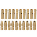 20pcs/lot 2.0mm 3.0mm 3.5mm 4.0mm 5.0mm 5.5mm 6.0mm 8.0mm Gold Bullet Banana Connector Plug For ESC Battery Motor ESC (10 pair)