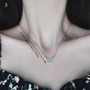 Gothic Butterfly Pendant Necklace for Women Choker Aesthetic Grunge Chain accessories IGIRL Indie Collar Jewelry Friends Gift