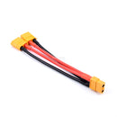 XT60 Parallel Battery Connector Male/Female Cable Dual Extension Y Splitter/ 3-Way 14AWG Silicone Wire for RC Battery Motor