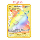 10000HP Arceus Vmax DIY Golden Pokemon Cards in English Iron Metal Pokmo Letters Kids Gift Game Collection Cards