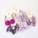 10Pcs/Lot Sweet Hair Band Girls Hair Ties Bows Elastic Rubber Band Flower Small Ball Scrunchies Baby Kids Hair Accessories Gift
