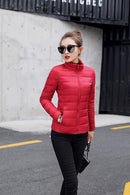 Light Duck Down Puffer Coat Women 2022 Autumn Coats Warm Duck Down Female Casual Jacket Stand Collar Pocket Lady Slim Jacket 3XL