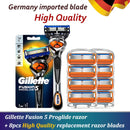 Safety Razor Gillette Fusion 5 Proglide Straight Shaver For Men Shaving Machine With Blades Shave Cassettes For Beard Shavette