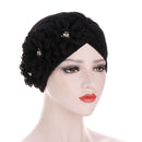2020 cotton solid folds pearl muslim turban scarf women islamic inner hijab caps Arab wrap head femme musulman turbante mujer