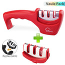 Knife Sharpener 4 in 1 Diamond Coated&Fine Rod Knife Shears and Scissors Sharpening stone System Stainless Steel Blades