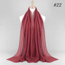 2021 NEW Flocked Bubble Cotton Scarf Hijabs For Muslim Women Soild Color Breathable Islamic Headscarf Arab Head Scarves
