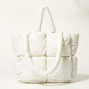 Fashion Large Tote Padded Handbags Designer Quilted Women Shoulder Bags Luxury Nylon Down Cotton Crossbody Bag Winter Purse 2022
