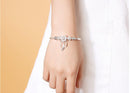 Adjustable Silver Color Dreamcatcher Tassel Feather Round Bead Charm Bracelet &Bangle For Women Elegant Jewelry sl209
