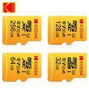 KODAK EVO Plus 256GB Memory Card 128GB U3 4K Micro SD Card 64GB 32GB SDHC Microsd UHS-I C10 TF Trans Flash Microsd with Adapter
