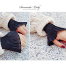 New Fake sleeves autumn winter wild sweater decorative sleeves pleated wrist Pleated organ fake sleeves universal fake cuff