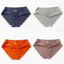 4 PCS/Lot Seamless Panties For Women Plain Panties Slip Silk Female Underwear Soft Thin Light Panti Culotte Femme Underpants
