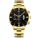 reloj hombre Fashion Men Stainless Steel Watch Luxury Calendar Quartz Wristwatch Business Watches Man Clock relogio masculino
