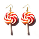 Earring For Women Resin Lollipop Drop Earrings Children Jewelry Custom Made Handmade Cute Girls Cotton Candy Gift