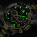 LIGE Watches Mens Top Brand Luxury Clock Casual Stainless Steel 24Hour Moon Phase Men Watch Sport Waterproof Quartz Chronograph