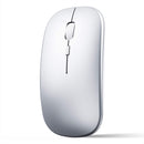 Wireless Rechargeable Mouse for Laptop Computer PC, Slim Mini Noiseless Cordless Mouse, 2.4G Mice for Home/Office
