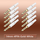 10pcs White And Black 3.5mm Stereo Headset Plug 3/4 Poles 3.5 Audio Plug Jack Adapter Connector for Iphone New Outlet 2.5mm