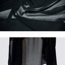 Chiffon Vests Women Holiday Street Solid Black Sweet Thin Summer All-match Fairy Outerwear Sexy Long Draped Open Stitch Vintage