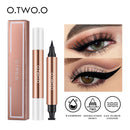 O.TWO.O Eyeliner Stamp Black Liquid Eyeliner Pen Waterproof Fast Dry Double-ended Eye Liner Pencil Make-up for Women Cosmetics