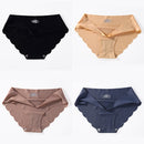 4 PCS/Lot Seamless Panties For Women Plain Panties Slip Silk Female Underwear Soft Thin Light Panti Culotte Femme Underpants
