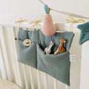 1pc Portable Baby Crib Storage Bag Multifunctional Newborn Bed Headboard Organizer For Kids Baby Bedding Diaper Bag