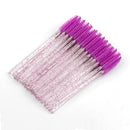 5/50pcs Disposable Brush Crystal Eyelash/Eyebrow Makeup Brush Diamond Handle Mascara Wands Eyelash Extension Tool maquiagem