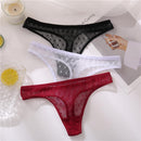 2PCS/Set Lace Sexy G-String Thongs Transparent Women&