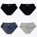 4 PCS/Lot Seamless Panties For Women Plain Panties Slip Silk Female Underwear Soft Thin Light Panti Culotte Femme Underpants