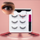 3Pairs Magnetic Lashes 3D Mink Eyelashes Wholesale Fake Eyelashes Magnetic Eyeliner With Tweezer Makeup Set For Beauty Faux Cils