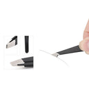 Hair Removal Tweezers Stainless Steel Eyebrow Tweezers Pink Slanted Black Tip Point Face Harmless Makeup Beauty Tool Black/Pink