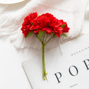60PCS Artificial Flowers Mini Bouquet Stamen Wedding Party Christmas Decorations for Home DIY Handmade Wreaths Craft Fake Plants