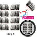 LEKOFO 8Pcs Magnetic Eyelashes With 2 magnetic lashes 3D False Natural For Mink Eye lashes Extension Long faux cils magnetique