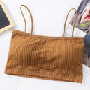 Fashion Women Sling Tube Top Sexy Bra Top Breathable Chest Pad Wearing Underwear Seamless Ice Silk Breast Wrap Lingerie Female