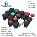 1PCS ON/OFF Round Rocker Switch LED illuminated Car Dashboard Dash Boat Van 12V 24V / 6A 250V / 10A 125V 2/3/4PIN Switch 20MM