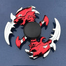 Anime Game Weapon Fidget Spinner Colorful Metal Zinc Alloy Ninja Shuriken Darts Hand Spinner Smooth Electroplate Fidget Gryo Toy