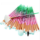 20Pcs Diamond Makeup Brushes Set Powder Foundation Blush Blending Eye shadow Lip Cosmetic Beauty Make Up Brush Pincel Maquiagem