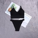 ATHVOTAR 2PCS Bra Sets Seamless Underwear Set Ribbed Bra Top Low-Waist Women Panties Female Bralette Lingerie New