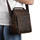 JOYIR New Genuine Leather Men Vintage Handbags Small Flap Men&