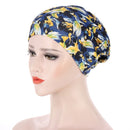 2021 New Elastic Fashion Turban Hat Solid Color Women Warm Winter Headscarf Bonnet Inner Hijabs Cap Muslim Hijab femme Wrap Head