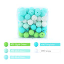 12mm 20pcs Silicone Baby Beads Round Teether Teething Beads DIY Pacifier Chain Necklace Pendant Toys BPA Free Baby Accessories
