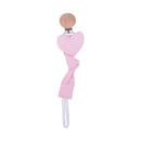 2021New Baby Pacifier Clip Newborn Linen Cotton Animal Wooden Pacifier Chain Nipple Soother Dummy Eco-friendly Material Holder