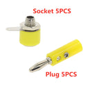 10Pcs/set Male Female J072 4mm Banana Plug Male And Female To Insert Connector Banana Pin DIY Model
