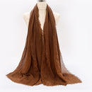 wholesale price 70*180cm women muslim crinkle hijab scarf femme musulman soft cotton headscarf islamic hijab shawls and wraps